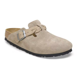 Birkenstock Boston Braided Cuir Suede - Taupe - Birkenstock - sporteque.ca