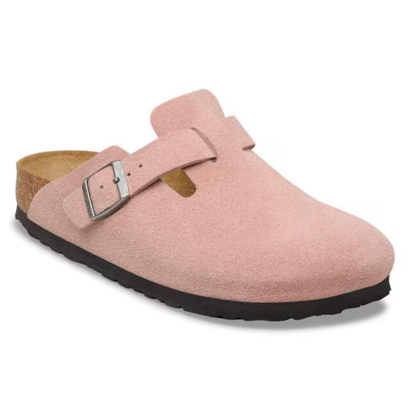 Birkenstock Boston Cuir Suede - Argile Rose - Birkenstock - sporteque.ca