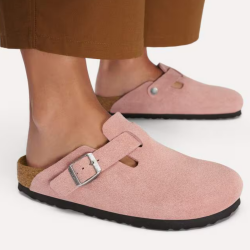 Birkenstock Boston Cuir Suede - Argile Rose - Birkenstock - sporteque.ca
