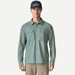 Patagonia Chemise solaire manches longues pour homme - bleu sauge - Patagonia - sporteque.ca