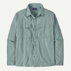 Patagonia Chemise solaire manches longues pour homme - bleu sauge - Patagonia - sporteque.ca