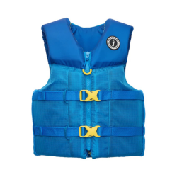 Mustang Gilet en mousse Rev Youth sans PFAS - Bleu/Jaune - Mustang Survival - sporteque.ca