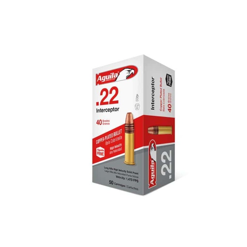 Aguila Interceptor 22 lr 40 Gr CPRN - Aguila - sporteque.ca