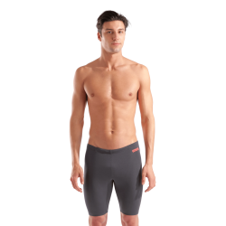 Arena M's Team Swim Jammer Solid 504 Asphalt-Bright Coral - - Arena - sporteque.ca