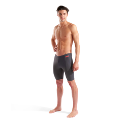 Maillot de bain de compétition Arena M's Team Swim Jammer, couleur unie 504 Asphalt-Bright Coral - Arena - sporteque.ca