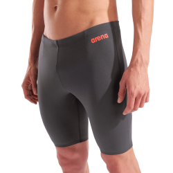 Arena M's Team Swim Jammer Solid 504 Asphalt-Bright Coral - - Arena - sporteque.ca