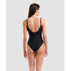 Maillot de bain Arena pour femme, modèle Victoria, dos en U, noir uni - Arena - sporteque.ca
