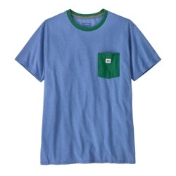 Patagonia Shop Sticker Pocket Resp Tee Blue - Patagonia - sporteque.ca