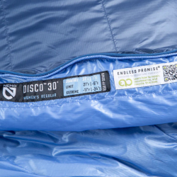 Nemo Sac de couchage large régulier Disco femme 30 Bleu horizons (-1°C) - Nemo Equipment - sporteque.ca