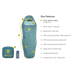 Nemo Sleeping Bag Regular Tempo womens (-6°C) - Artic/Aquifer - Nemo Equipment - sporteque.ca