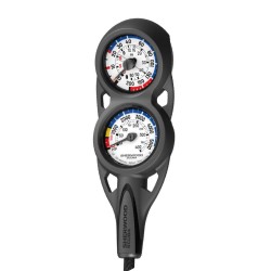 Sherwood Scuba Analog console Dept & Pressure Gauge (Rubber hose) - Sherwood Scuba - sporteque.ca