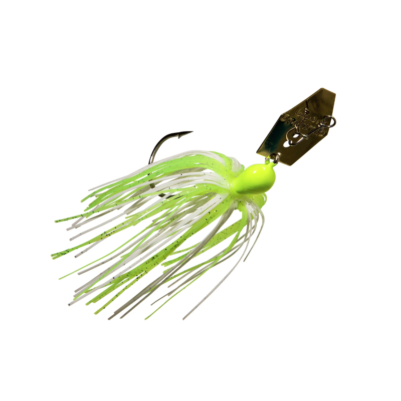 Z-man Chatterbait 3/8oz - Chartreuse/White/Gold Blade - Z-Man - sporteque.ca
