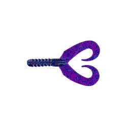 Big Bite Baits Twin Tail Grub 4'' Electric Grape-10pk - Big Bites - sporteque.ca