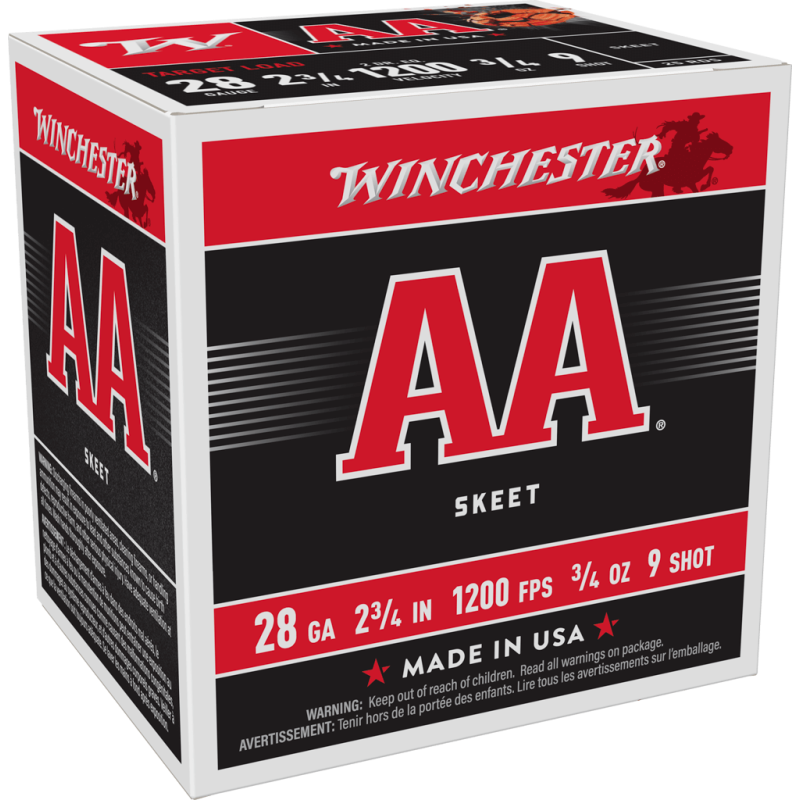 Winchester AA 28 Ga 3/4 oz 9 - Winchester Ammunition - sporteque.ca