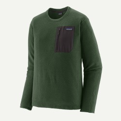 Patagonia M's R1 Air Crew Treeline Green - Patagonia - sporteque.ca