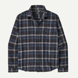 Patagonia M's Long-Sleeved Lightweight Fjord Flannel Shirt Cozy Cabin: Ink Black - Patagonia - sporteque.ca