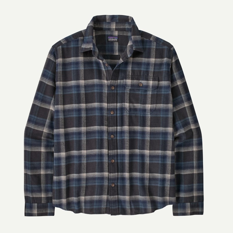 Patagonia M's Long-Sleeved Lightweight Fjord Flannel Shirt Cozy Cabin: Ink Black - Patagonia - sporteque.ca