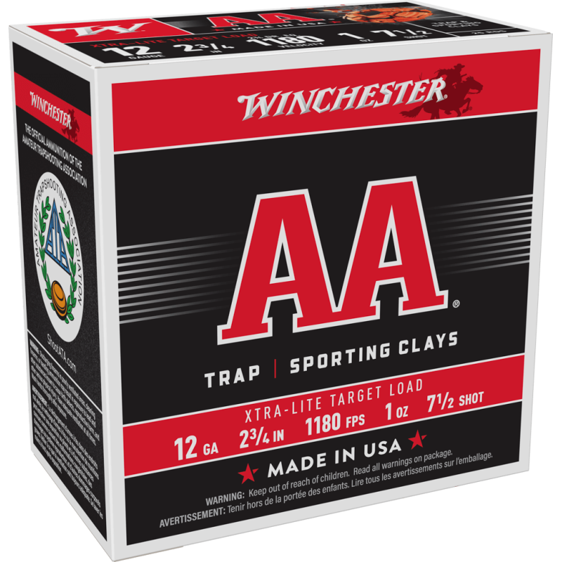 Winchester AA 12 Ga 1 oz 7.5 - Winchester Ammunition - sporteque.ca