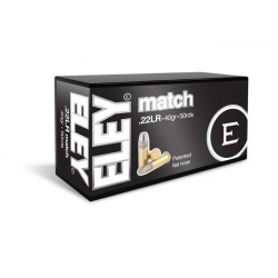 Eley Match 22 Lr 40 Gr FN Eley Rimfire