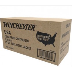 Winchester USA 5.56mm Nato 55 gr FMJ 1000 bulk Winchester Ammunition Winchester