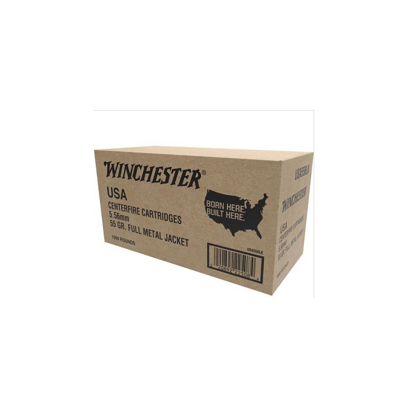 Winchester USA 5.56mm Nato 55 gr FMJ 1000 balles Winchester Ammunition Winchester