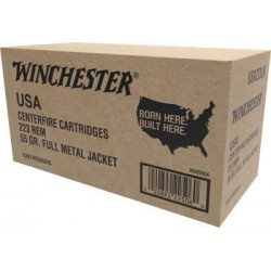 Winchester USA 223 Rem 55 gr FMJ 1000 balles Winchester Ammunition Winchester