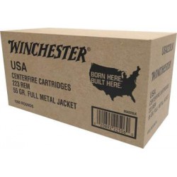 Winchester USA 223 Rem 55 gr FMJ 1000 bulk Winchester Ammunition Winchester