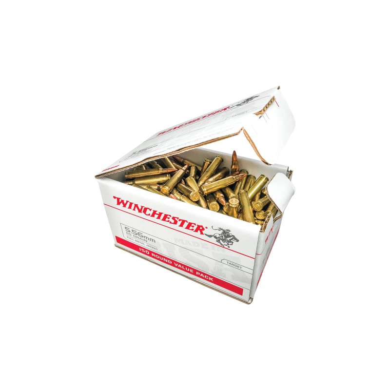 Winchester USA 5.56mm Nato 55 gr FMJ 150 bulk Winchester Ammunition Winchester