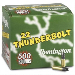 Remington 22 LR 40 Gr Thunderbolt 500 balles Remington Rimfire