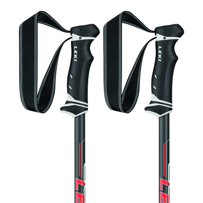 LEKI-JOURNEY LITE ANTHRACITE/rouge100-135 bâtons de marche LEKI Bâtons de randonnée